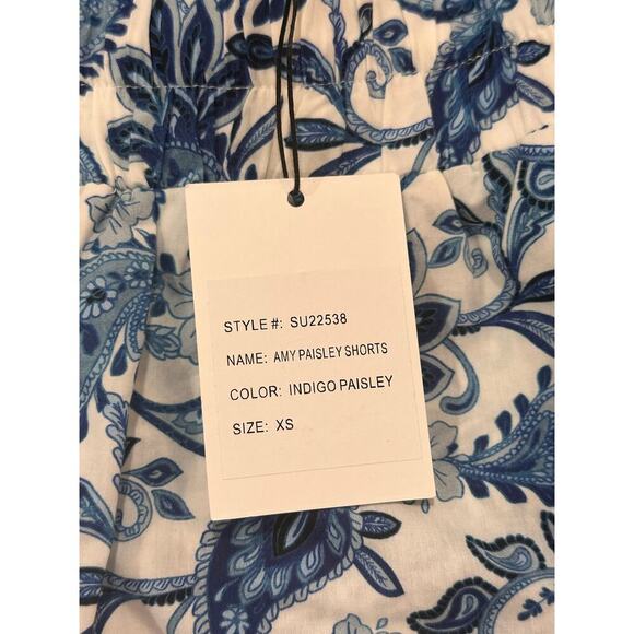 NEW NWT Generation Love Amy Shorts Paisley Print Blue Size XS - Picture 6 of 6